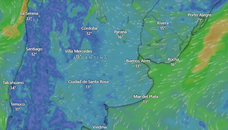 Pronóstico del tiempo: alerta por ciclogénesis, tormentas y fuertes vientos este martes 19 de agosto